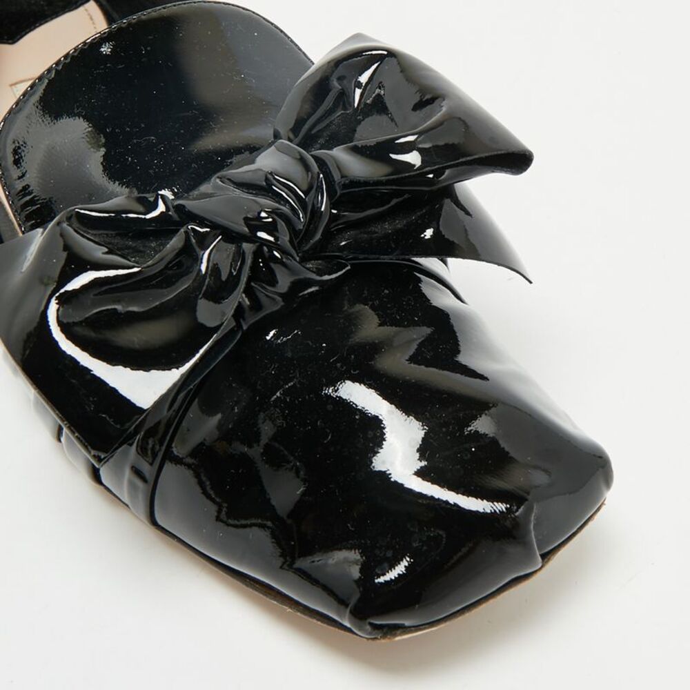 Miu Miu Black Patent Leather Crystals Embellished… - image 7